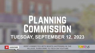 PLANNING COMMISSION  September 12 2023 [upl. by Yazbak616]