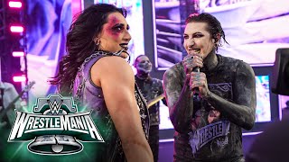 Rhea Ripley and Motionless in White rock out at WrestleMania WrestleMania XL Saturday highlights [upl. by Esom]