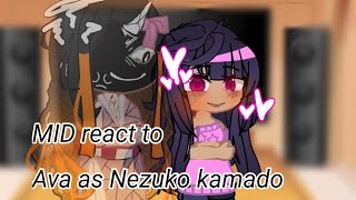 MID react to Ava as Nezuko kamadocringeangstpart1bad grammar [upl. by Nytram]