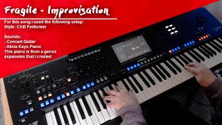 Yamaha Genos  Fragile Improvisation [upl. by Ddart]