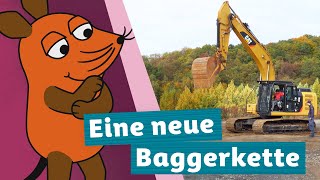 Wie werden die Ketten bei einem Bagger gewechselt  Die Maus  WDR [upl. by Trembly]