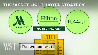 Why Marriott Hilton and Hyatt Don’t Actually Own Most of Their Hotels  WSJ The Economics Of [upl. by Leatrice]