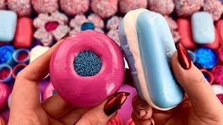 ASMR crushing soap boxes with foam 💙 Cutting soap cubes 💕 Clay cracking light plasticine 💖 [upl. by Nasas]