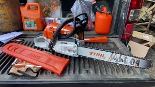 Unboxing new STIHL MS261 CM VW Light 04 16quot Bar and Chain Petrol Chainsaw [upl. by Johannessen704]