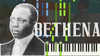 Scott Joplin  Bethena 1905 A Ragtime Piano Concert Waltz Synthesia [upl. by Fauver]