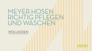 MEYER Waschanleitung – Wollhosen waschen [upl. by Greysun]