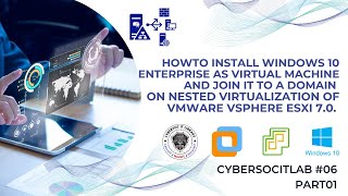 How to Install Windows 10 Enterprise as Virtual Machine and Join it to a Domain  Part01 [upl. by Lseil914]