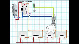 Comment faire le branchement dun télérupteur  schéma [upl. by Landsman914]