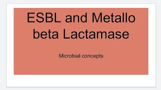 ESBLs and MBL Metallobeta lactamase  Microbiology [upl. by Eirual]