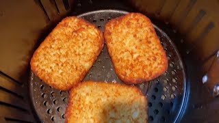 Air Fryer Frozen Hashbrown Patties  bite into them and hear the loudest crunch Crispiest ever 😋👍 [upl. by Silda]