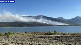 Interlaken Fire burning near Twin Lakes grows to 500 acres [upl. by Ebert]