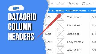 Customizing DataGrid Column Headers in WinUI [upl. by Fulbright752]