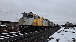 VIA Rail 6445 Passenger Train 1 The Canadian to the Siding Track [upl. by Iglesias781]