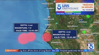 Magnitude 70 earthquake hits Northern California [upl. by Waine]