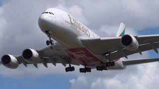 140 CLOSE UP AIRPLANE COMPILATION Approaching at London Heathrow AirportLHR [upl. by Vod]