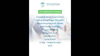 Pre Employment Health Checkup at JG Healthcare [upl. by Apur780]