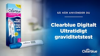 Användning Clearblue Digitalt Ultratidigt Graviditetstest endast Sverige [upl. by Nalor204]