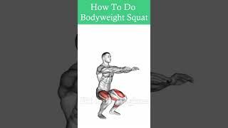 How To Do Bodyweight Squat With Proper Form And Technique [upl. by Jakoba]