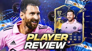 97 TOTY MESSI PLAYER REVIEW  FC 24 Ultimate Team [upl. by Dehsar]