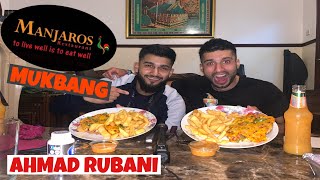 CHICKEN PARMESAN  STEAK CHIPS MUKBANG   AHMAD RUBANI  MANJAROS Birmingham [upl. by Penni34]