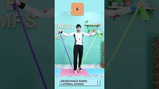 Resistance Band Lateral Raises 12 Reps [upl. by Seravat113]