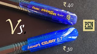 Useful Pen Tips  Pentel Energel Vs Gelaxy Luxor Schneider comparison  v42 [upl. by Fredra]