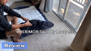 CHERIMOR Twin Air Mattress  Setup amp Review [upl. by Neelyaj]