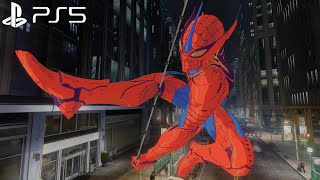 SpiderMan Remastered PS5  Arachnid Rider Suit Free Roam Gameplay 4K 60FPS Performance RT [upl. by Sinnelg]