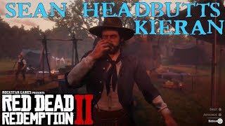 Red Dead Redemption 2  Sean headbutts Kieran in camp [upl. by Stephenson]