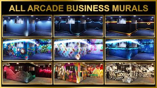 GTA 5 ONLINE  ALL ARCADE BUSINESS MURALS IN GTA ONLINE THE DIAMOND CASINO HEIST [upl. by Kunkle532]