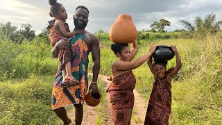 African Village Life  A typical Day living and cooking in the Village TRADITIONALLY  west africa [upl. by Nahgem]