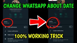 How To Change WhatsApp About Date To 20 January 1970  StepbyStep Process [upl. by Melicent]