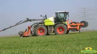 Loonbedrijf Boven Finsterwolde met Claas Xerion sleepslang combinatie [upl. by Doi]