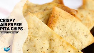 Best Ever Crispy Pita Chips Made In An Air Fryer [upl. by Yeslek]