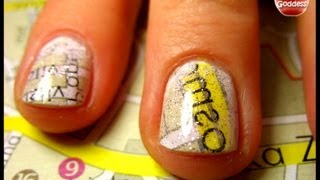 Road Map Nail Art  Easy Homemade Nail Art Tutorial  Manicure [upl. by Kendre755]