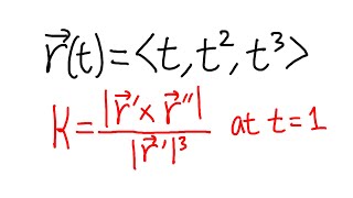 Calculus 3 how to find the curvature of a given vector function [upl. by Ariajaj]