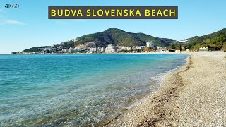 🌴Budva🏖️Slovenska Beach🌞Montenegro🇲🇪2023📷4K60 [upl. by Niraj]