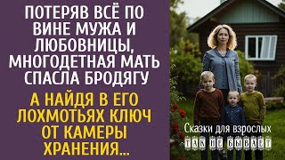 Потеряв всё по вине мужа и любовницы многодетная мать спасла бродягу… А найдя в его лохмотьях ключ… [upl. by Ileyan]