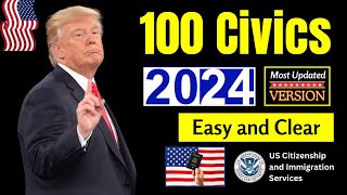 2024 Random 100 Civics Questions and Answers US Citizenship Interview 2024  uscis Easy Answer [upl. by Hilary]