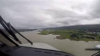 Approach and landing Egilsstaðir  Iceland  King Air [upl. by Naharba]