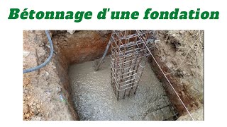 LES ETAPES DE BETONNAGE DUNE SEMELLE ISOLEE [upl. by Marola840]