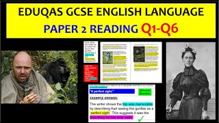 2024 EDUQAS PAPER 2 Reading exam Q1Q6 GCSE English Language [upl. by Daloris]