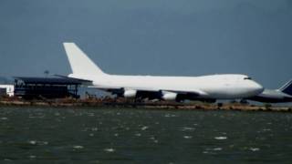 UNMARKED BOEING 747 TAKE OFF  SFO [upl. by Bobinette]