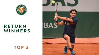 Return Winners  TOP 5  Roland Garros 2018 [upl. by Retlaw]