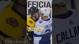 Remember when Brad Marchand LICKED him 😬 🤦‍♂️ [upl. by Aliuqa]