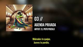 🤘🎸 Agenda Privada  Lyric Video El Puto Pueblo Álbum PLATANAL 🎸🤘 [upl. by Urdna667]