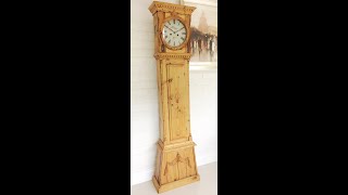 Antique Longcase Grandfather Clock with School Bell Sound Bell Chime  Item 1093  Adelaide Clocks [upl. by Terb]