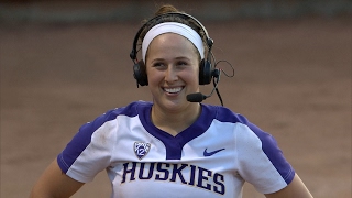 Morganne Flores on her gamewinning 2RBI double for Washington softball I was looking for a [upl. by Mills]