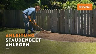 STIHL GartenTipps Staudenbeet anlegen  Anleitung [upl. by Aneet]