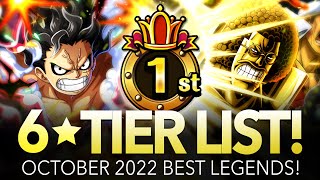 ★6 TIER LIST Best Legends October 2022 ONE PIECE Treasure Cruise [upl. by Eanad502]